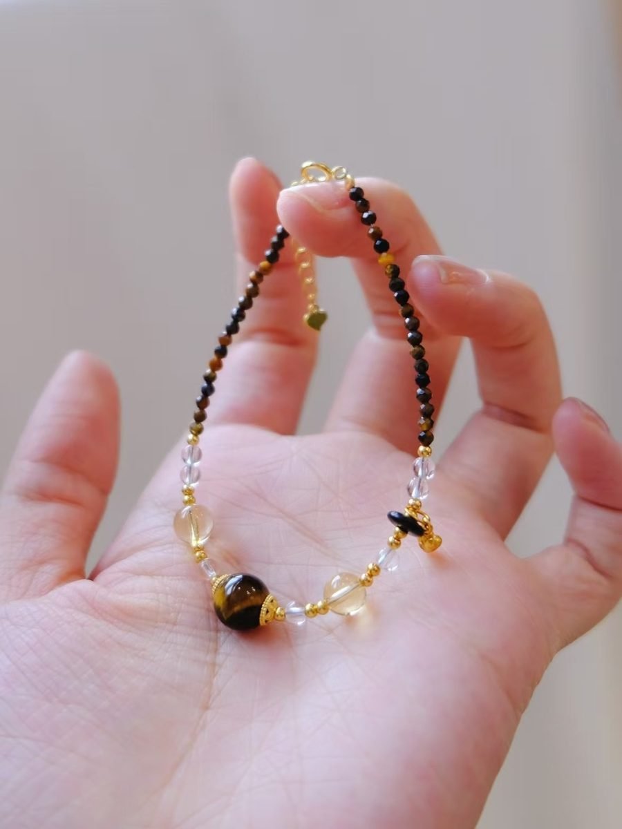 Citrine Bracelet with Tiger Eye — Ref. 02160 - Image 2
