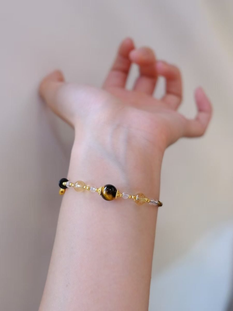 Citrine Bracelet with Tiger Eye — Ref. 02160 - Image 5