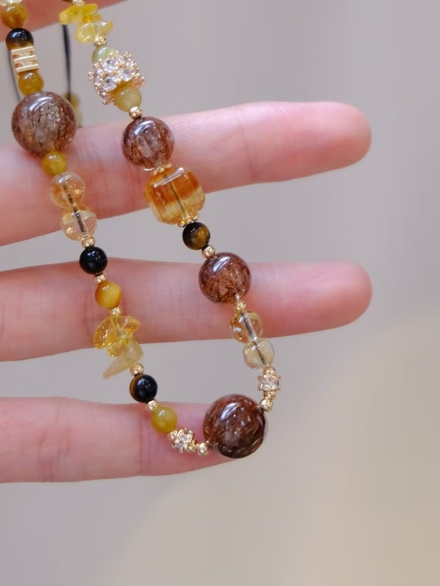 Citrine Bracelet with Tiger Eye — Ref. 02173 - Image 2