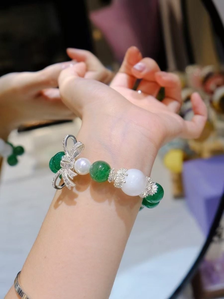 Rose Quartz Bracelet with Strawberry Quartz — Ref. 02228 - Image 3