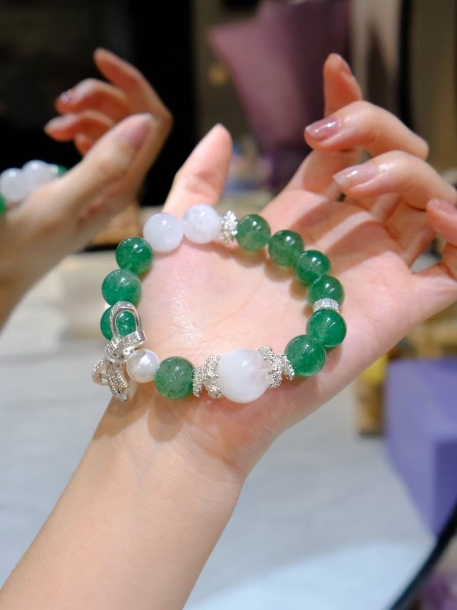 Rose Quartz Bracelet with Strawberry Quartz — Ref. 02228 - Image 5