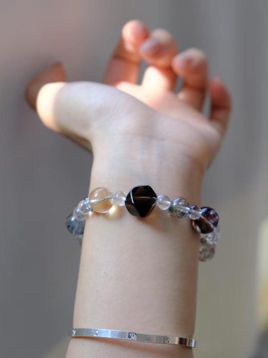 7 Chakra Balancing Bracelet with Clear Quartz & Citrine - Image 3