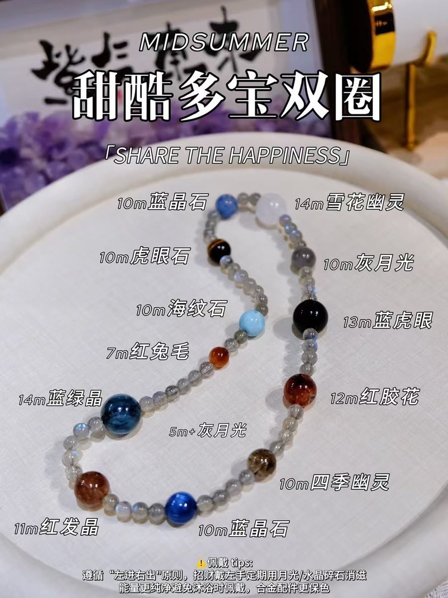 7 Chakra Balancing Bracelet with Larimar