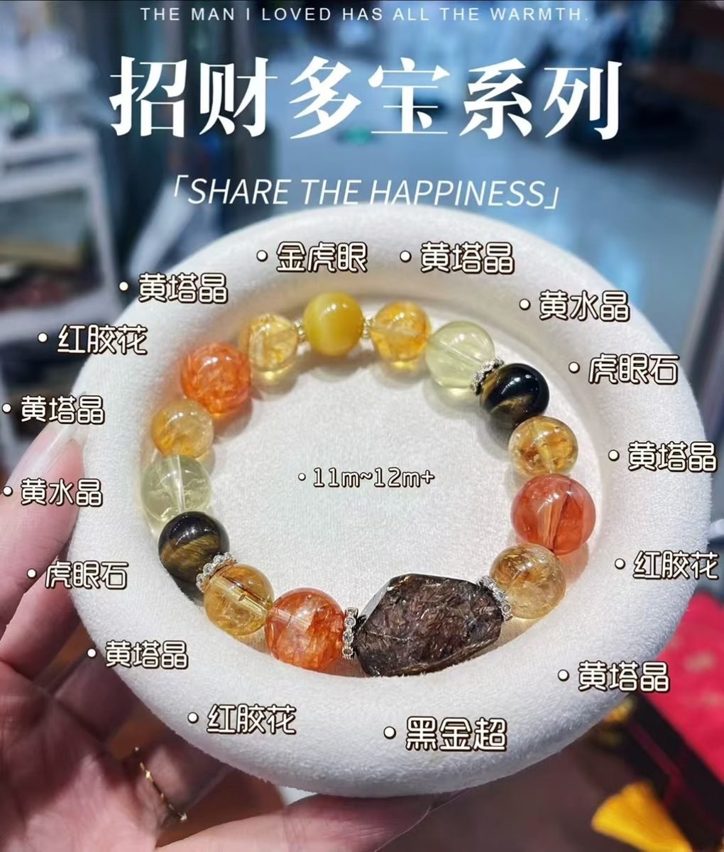 7 Chakra Balancing Bracelet with Citrine & Tiger Eye