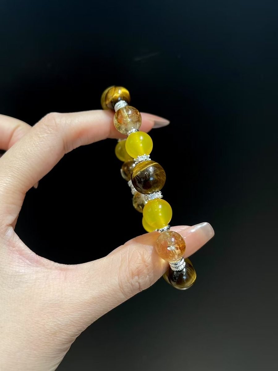 Citrine Bracelet with Tiger Eye — Ref. 02392 - Image 2