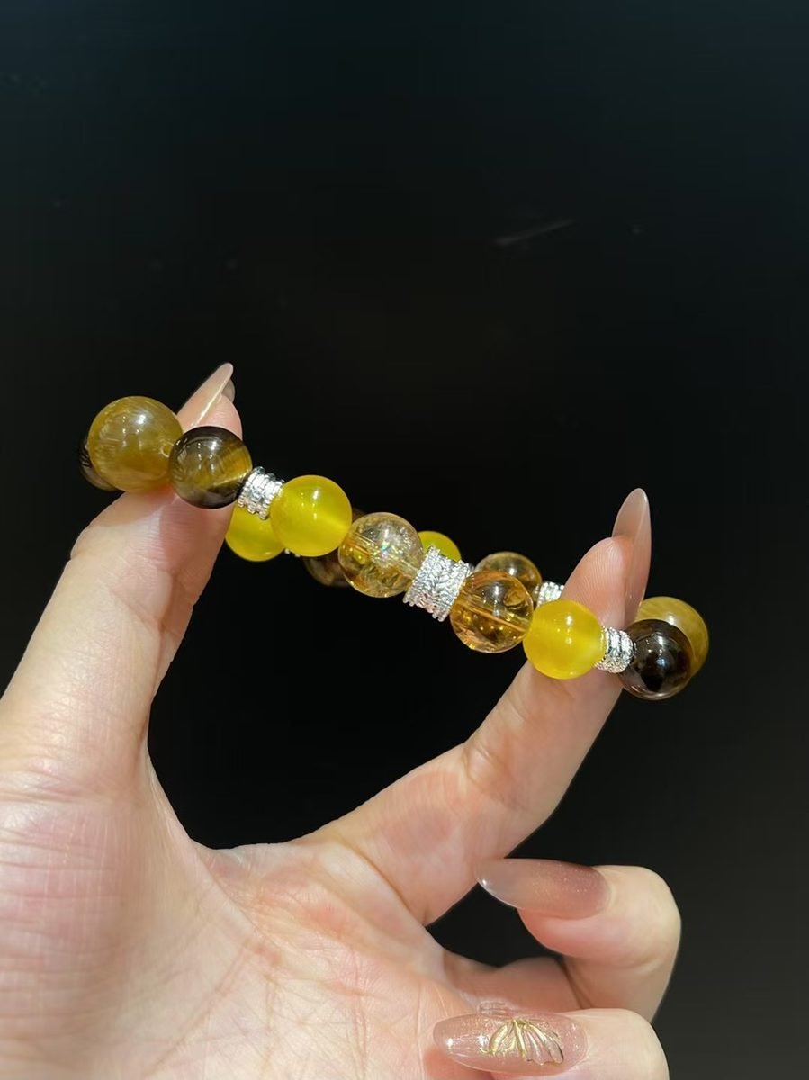 Citrine Bracelet with Tiger Eye — Ref. 02392 - Image 3