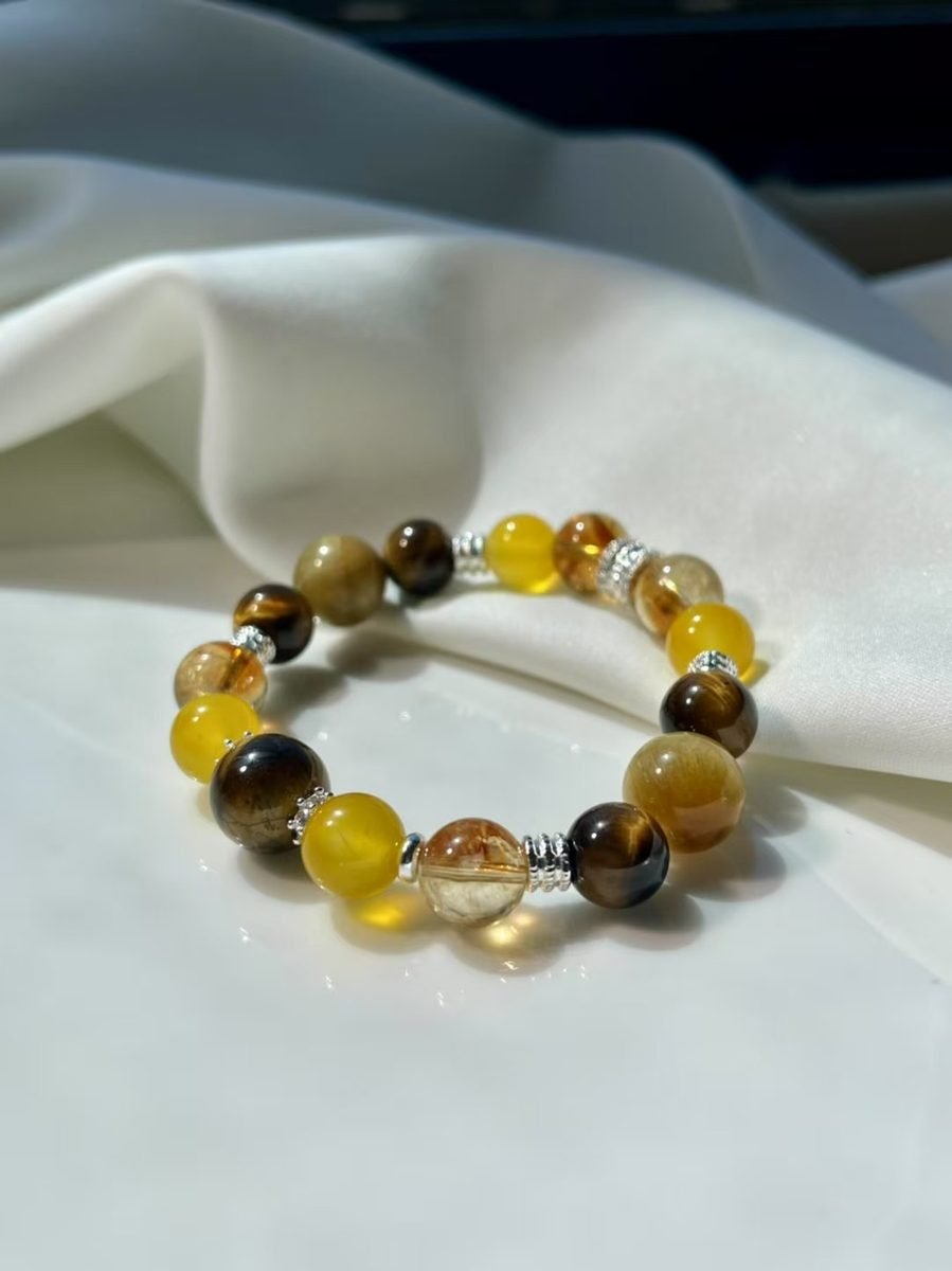 Citrine Bracelet with Tiger Eye — Ref. 02392 - Image 5