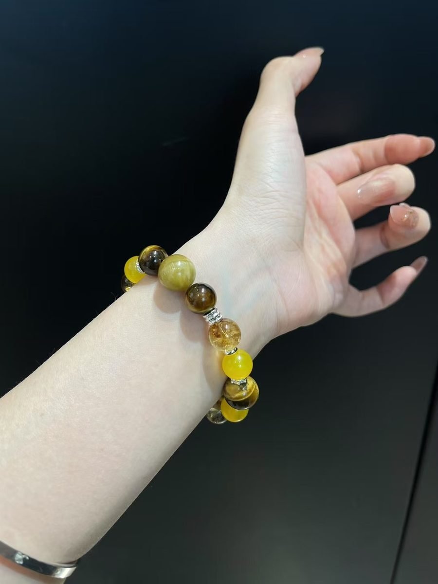 Citrine Bracelet with Tiger Eye — Ref. 02392 - Image 7