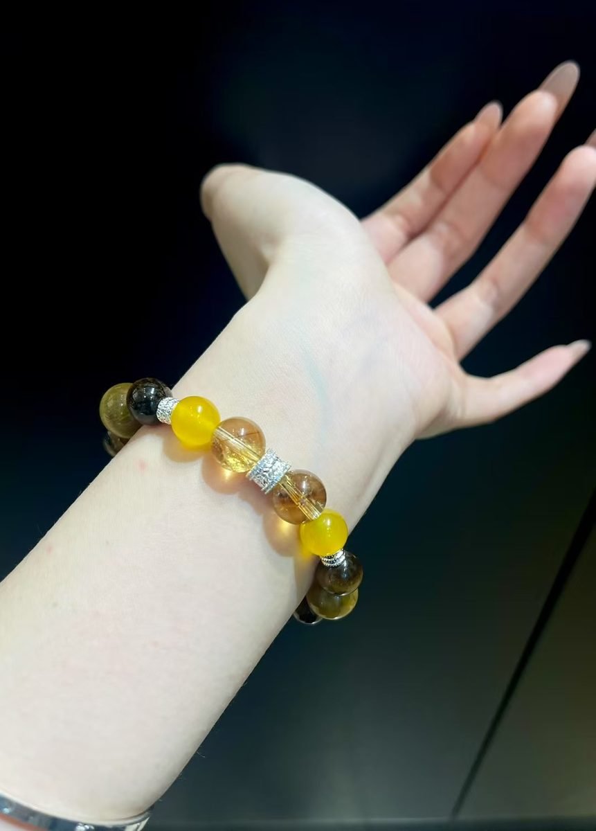 Citrine Bracelet with Tiger Eye — Ref. 02392 - Image 8