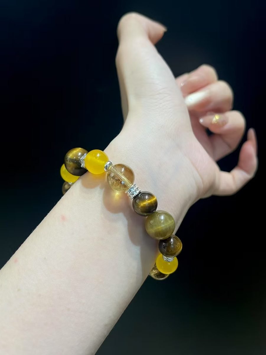 Citrine Bracelet with Tiger Eye — Ref. 02392 - Image 9