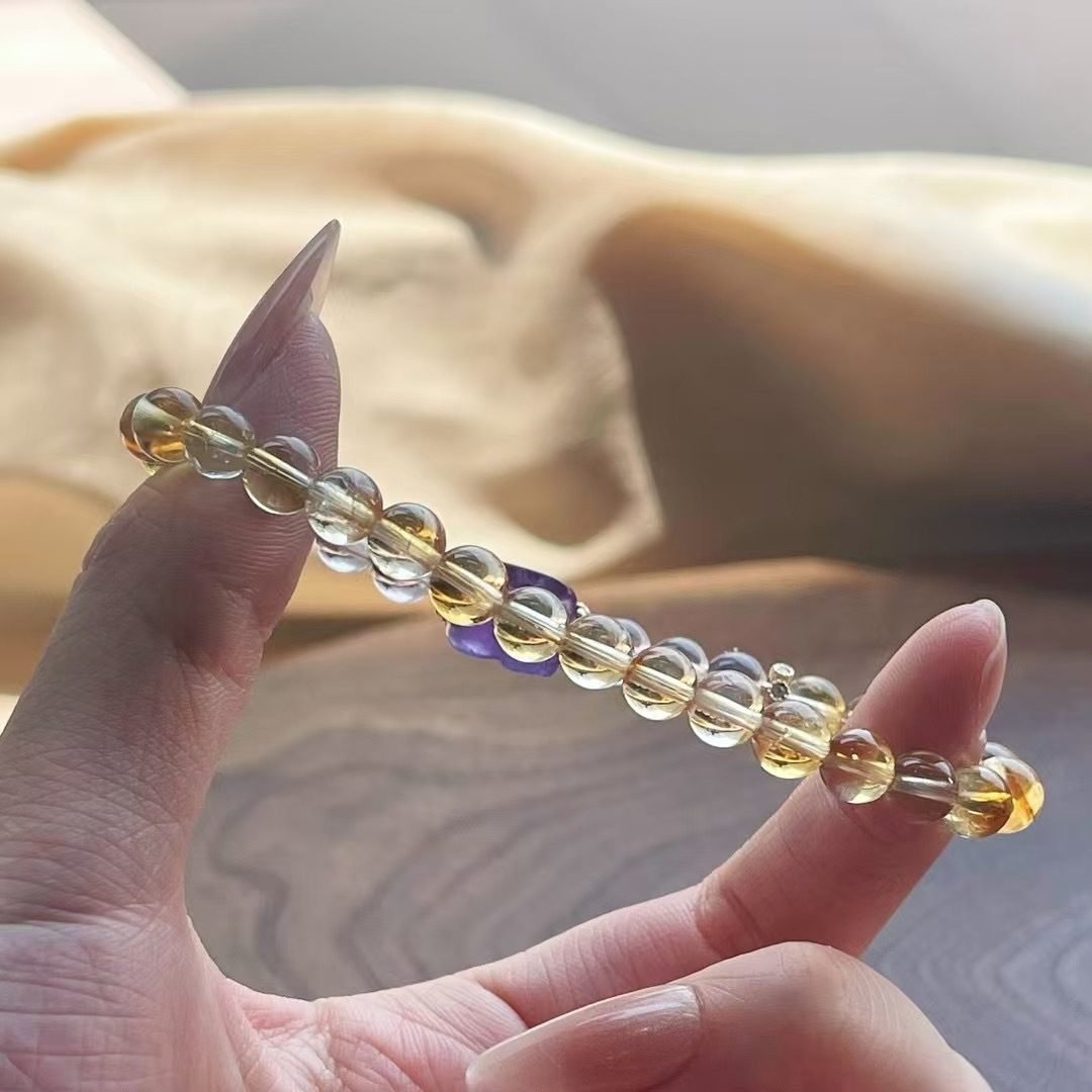 Citrine Bracelet with Amethyst — Ref. 02404 - Image 2