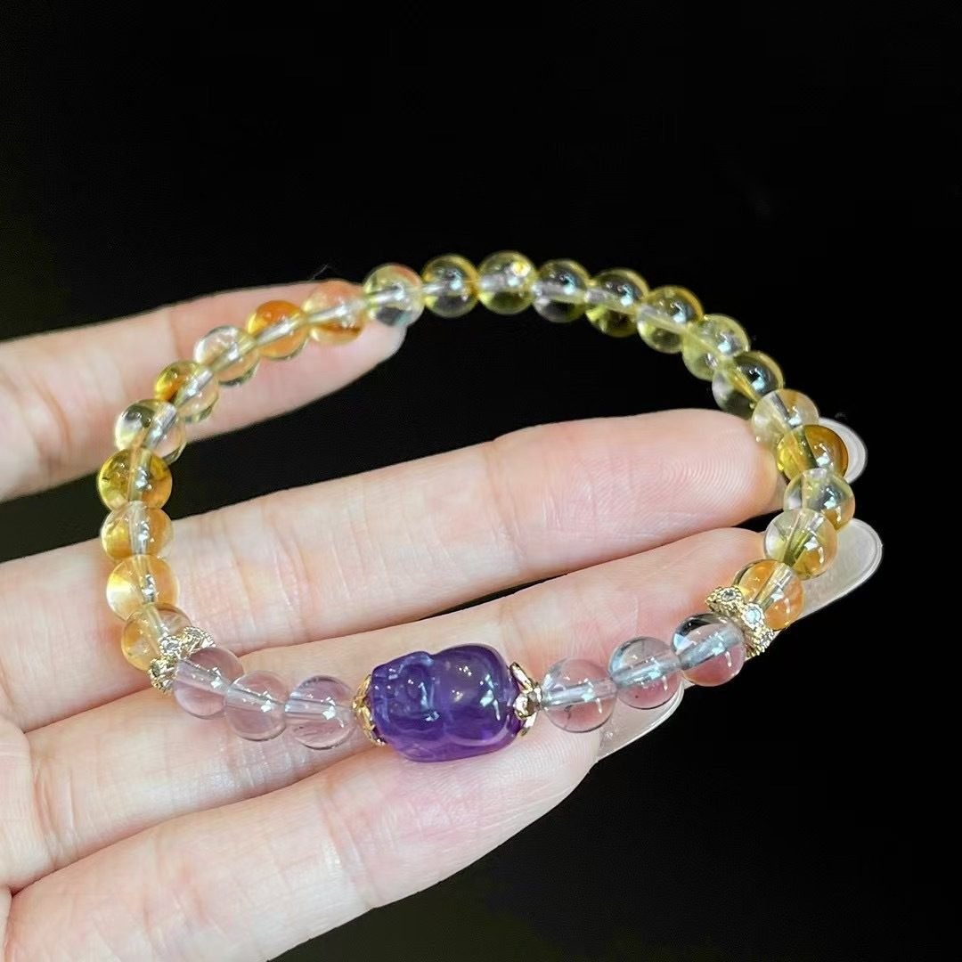 Citrine Bracelet with Amethyst — Ref. 02404 - Image 3