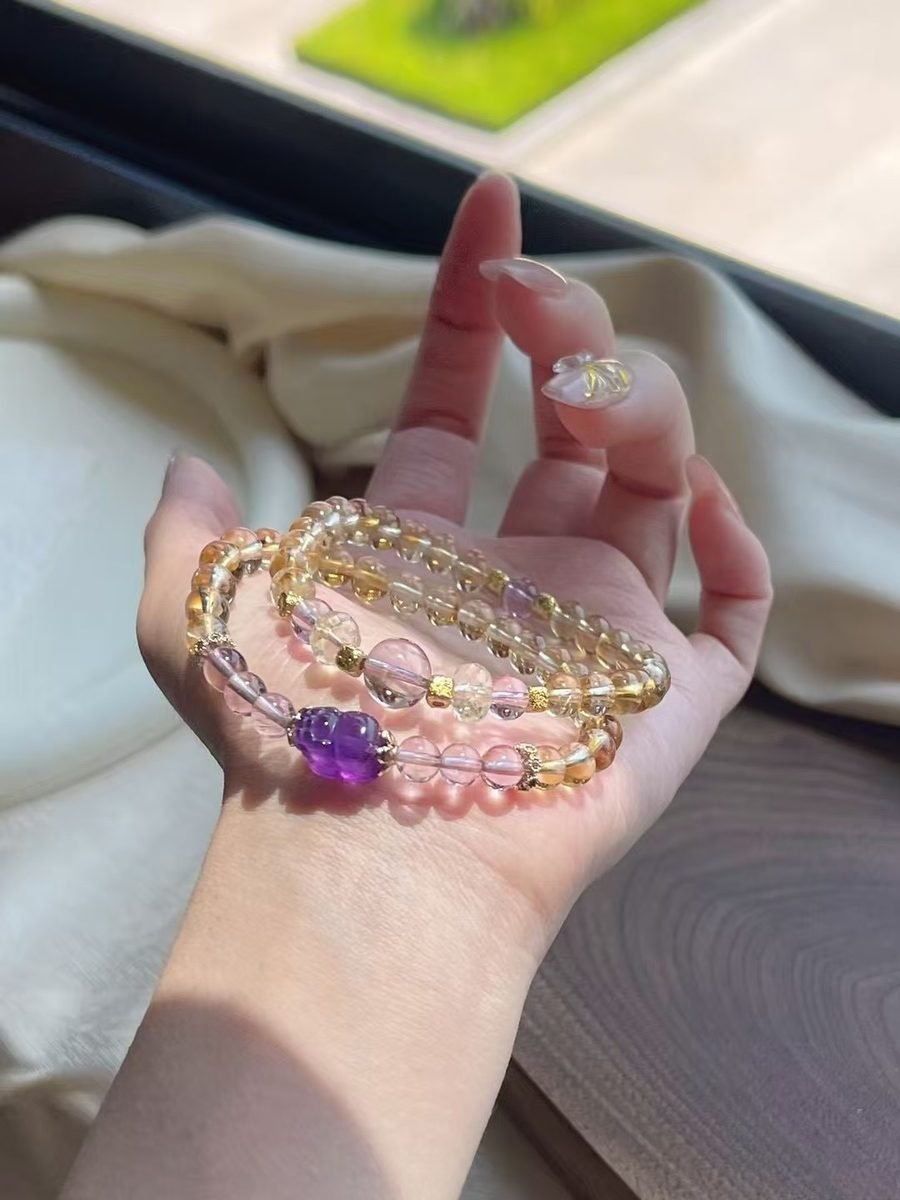 Citrine Bracelet with Amethyst — Ref. 02404 - Image 5
