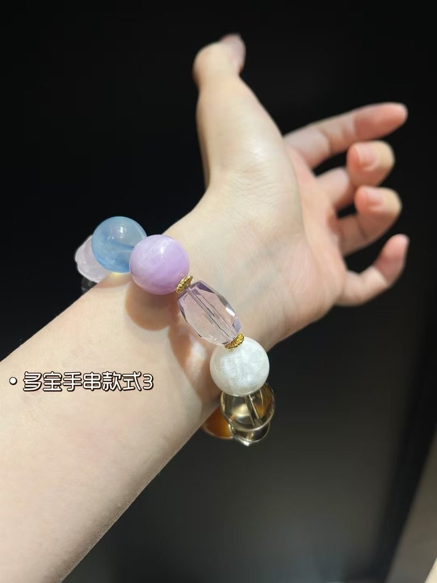 7 Chakra Balancing Bracelet with Rose Quartz & Amethyst — Ref. 02441 - Image 3