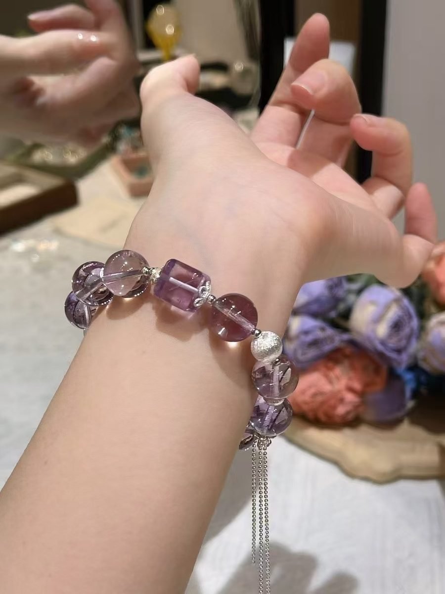 12mm Amethyst Bracelet — Ref. 02454 - Image 2