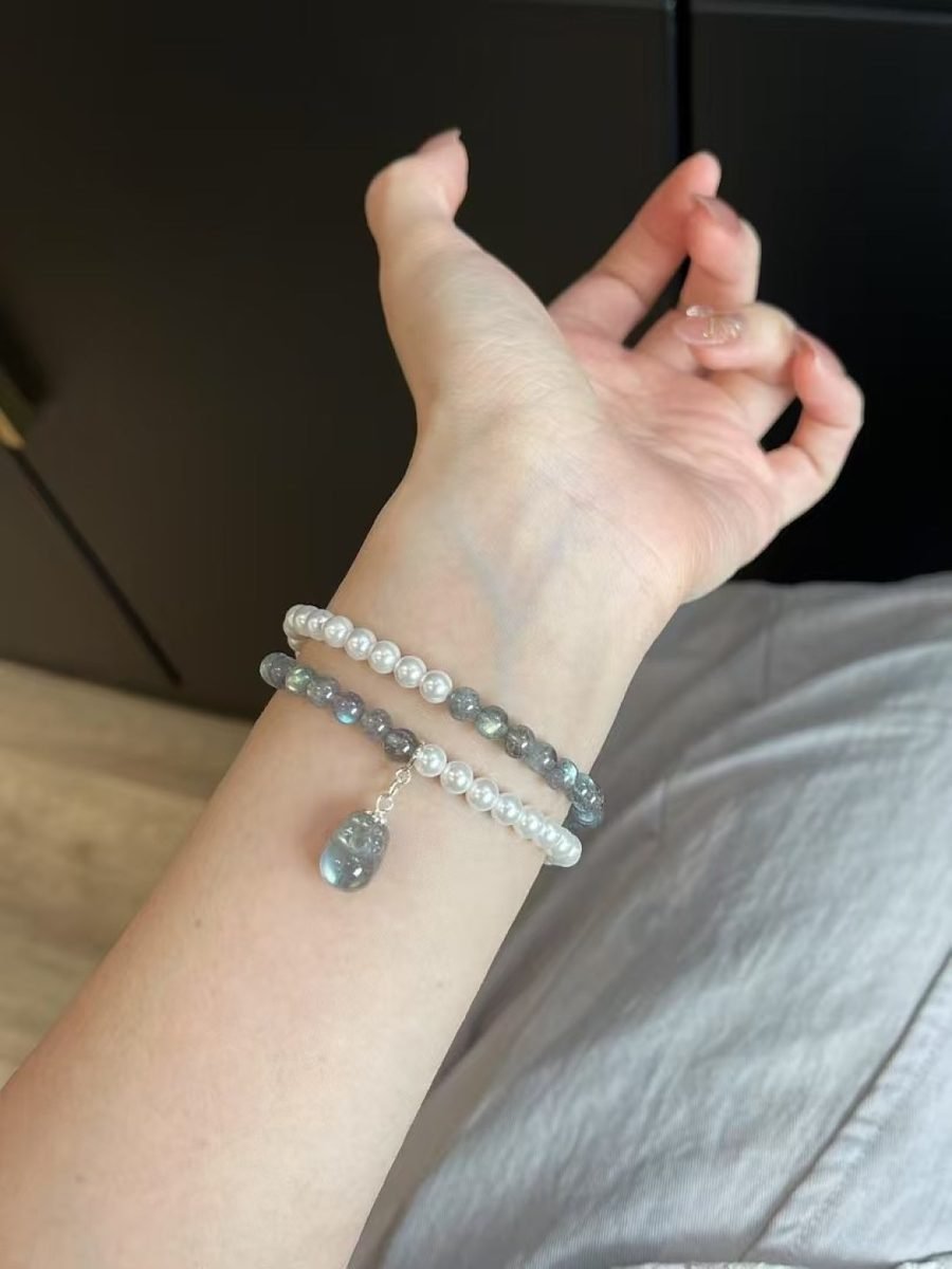 Rainbow Moonstone Bracelet — Ref. 02473