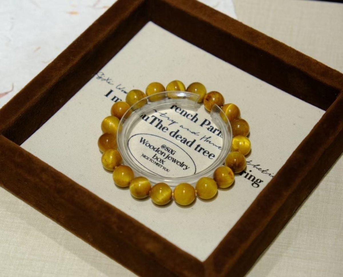 Citrine Bracelet with Tiger Eye — Ref. 02681