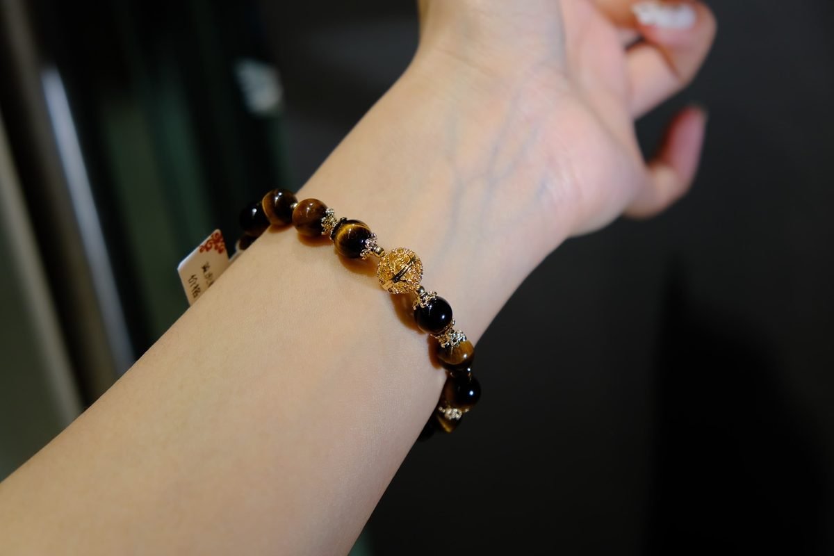 8mm Citrine Bracelet with Tiger Eye — Ref. 02700 - Image 2