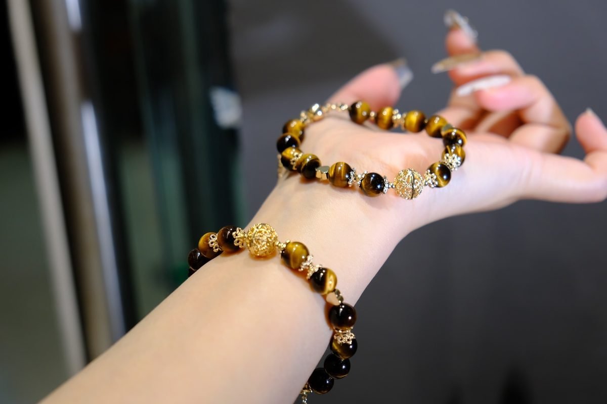 8mm Citrine Bracelet with Tiger Eye — Ref. 02700 - Image 4