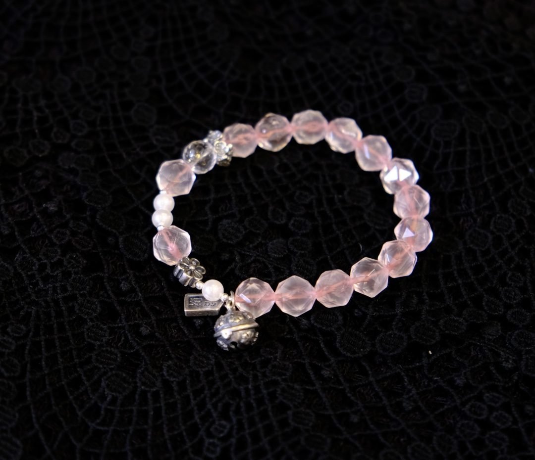 8mm Rose Quartz Faceted Bracelet