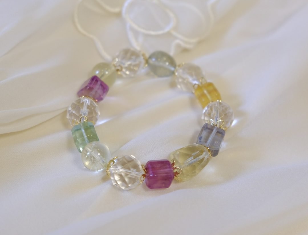 7 Chakra Balancing Bracelet with Citrine & Clear Quartz
