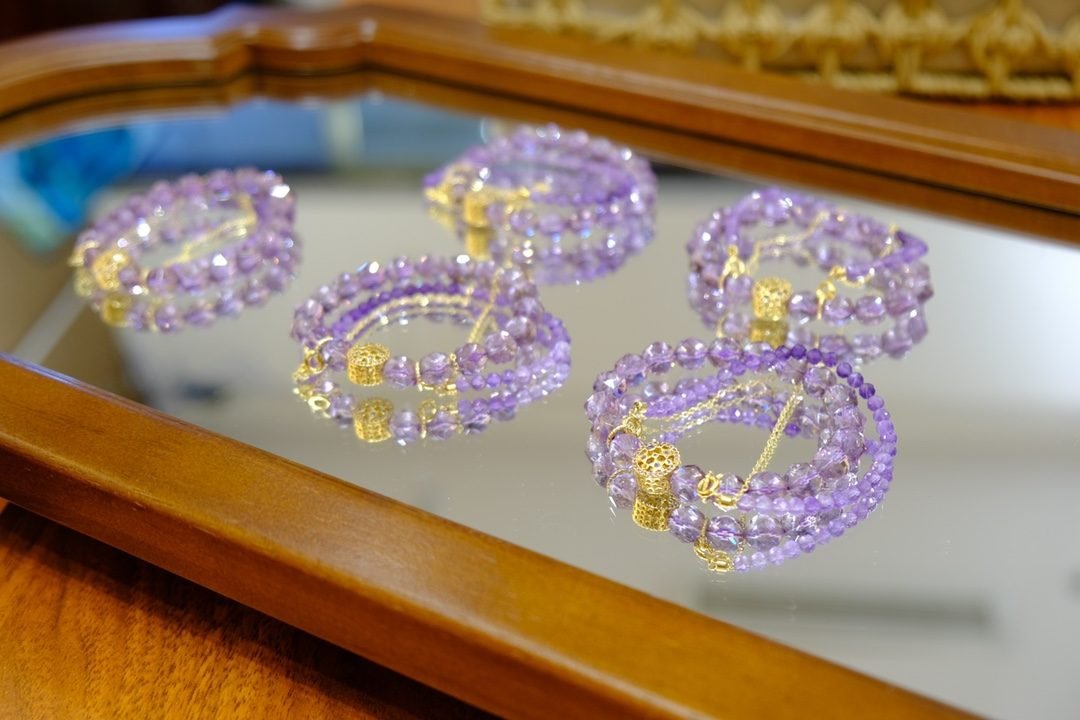 8mm Amethyst Faceted Bracelet